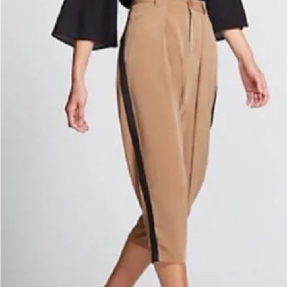 New York & Co. Gabrielle
Union Harem Drop Crotch Pant - Tan with Black Stripe S